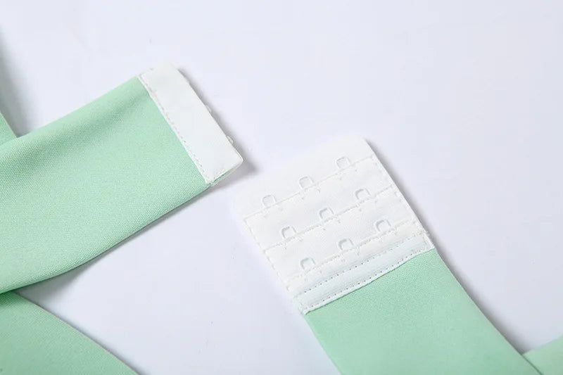 Mint Cut Out Ruffle Dress - Festigal