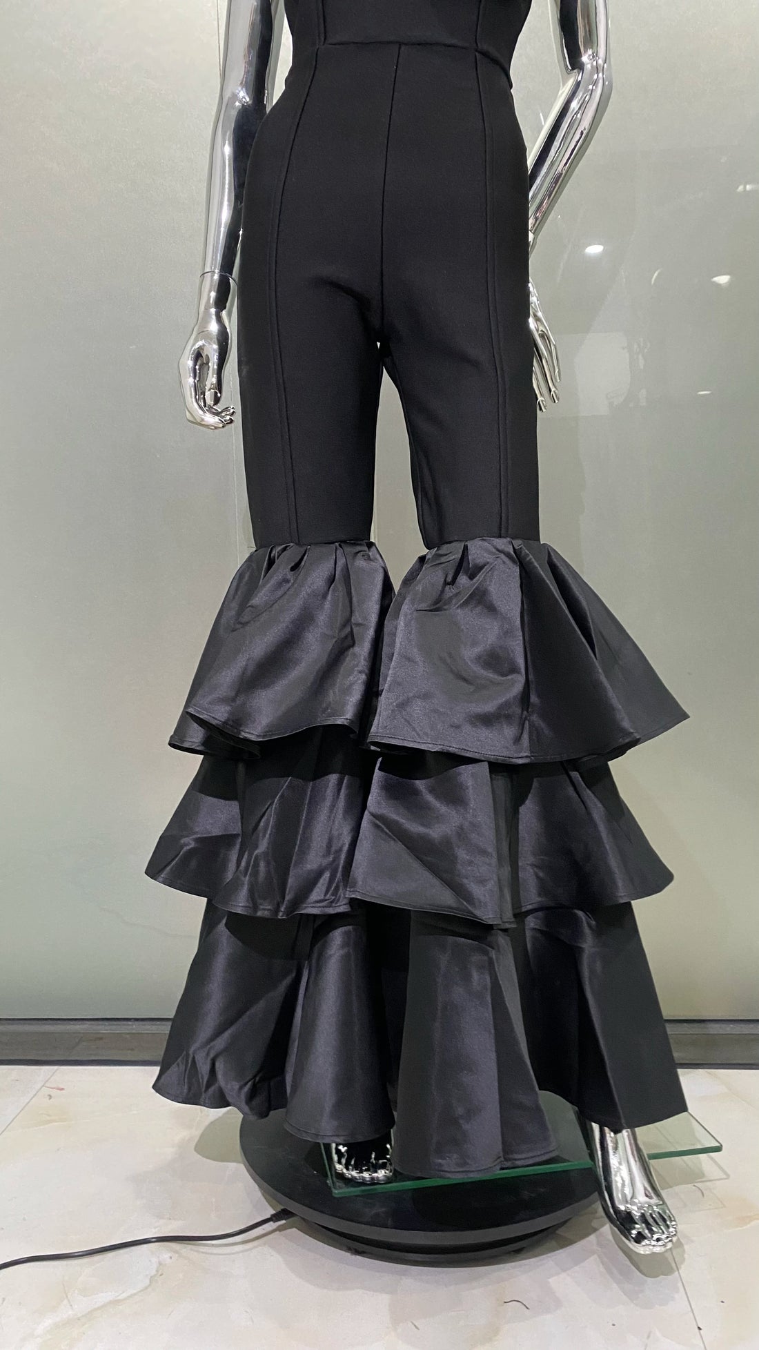 Strapless Ruffle Leg Jumpsuit - Festigal