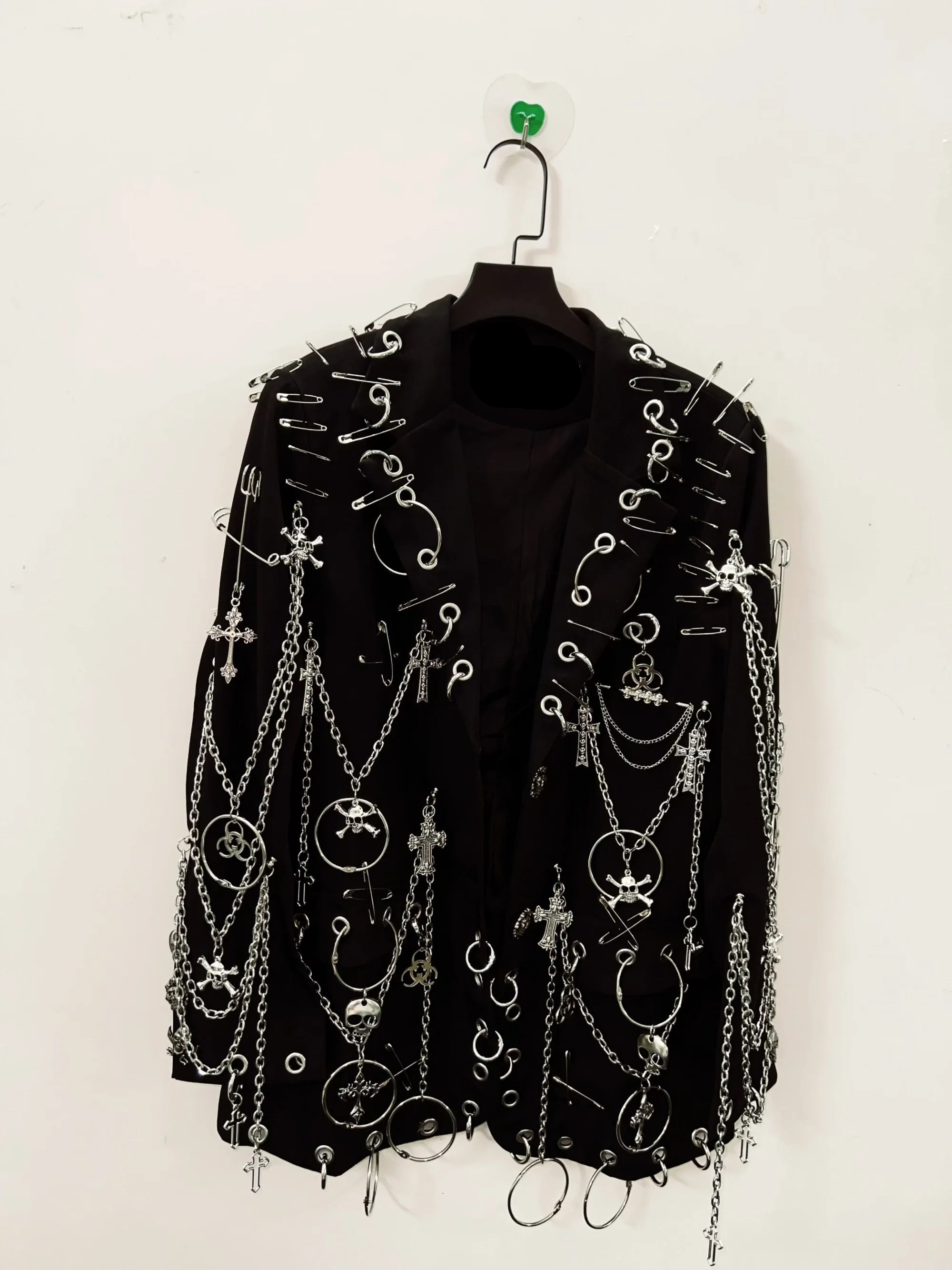 Embellished Metal Punk Blazer