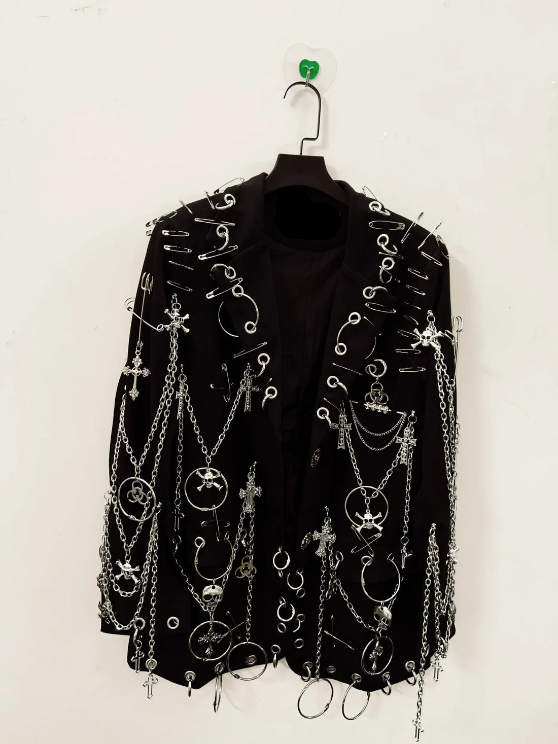 Embellished Metal Punk Blazer