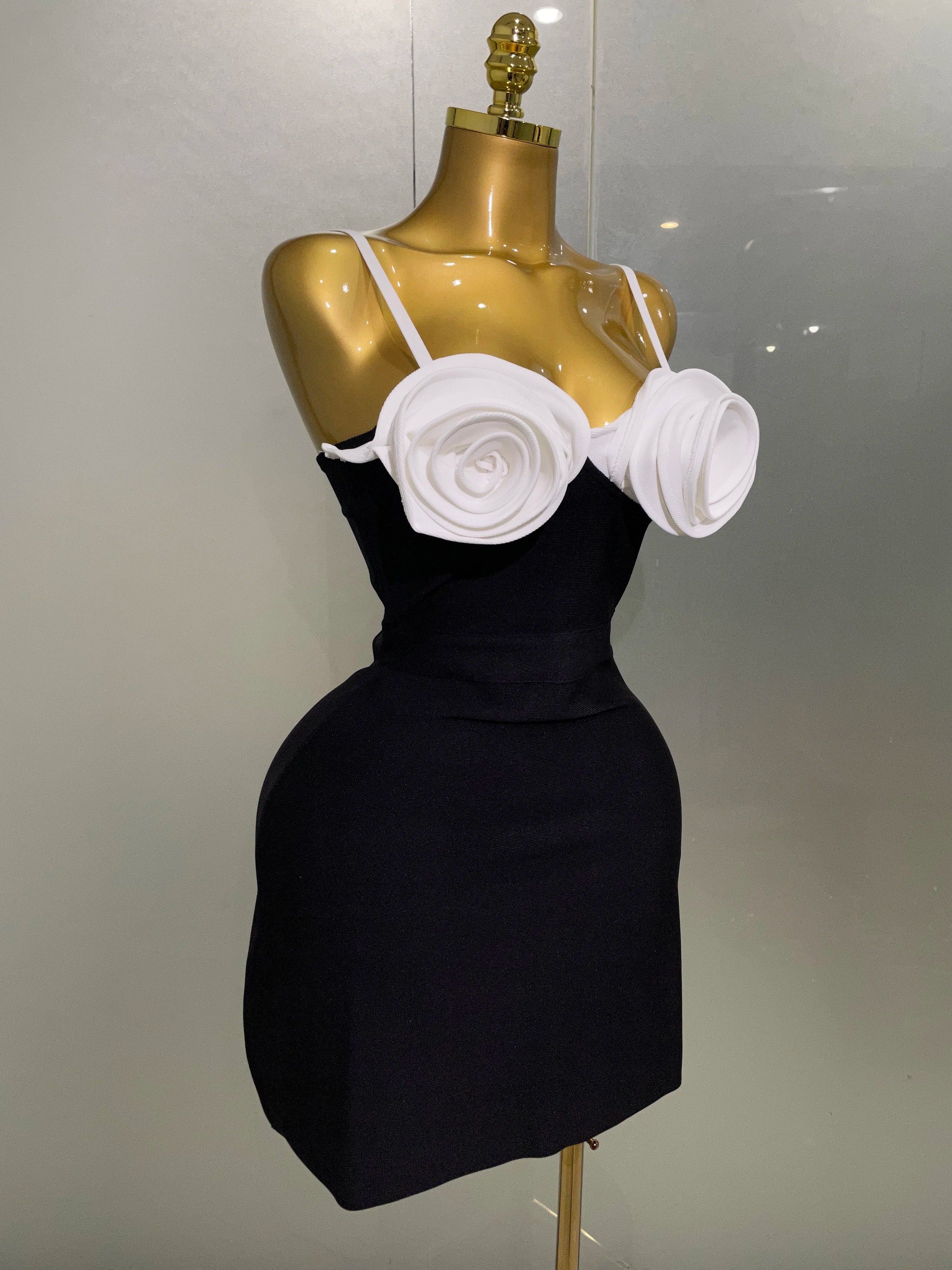 3D Flower Bandage Dress