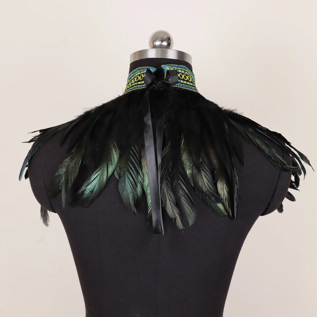 Men's Feather Embroidered Shawl - Festigal