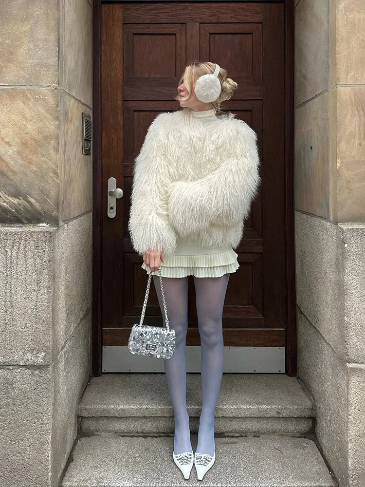 Shaggy Faux Fur Jacket - Festigal