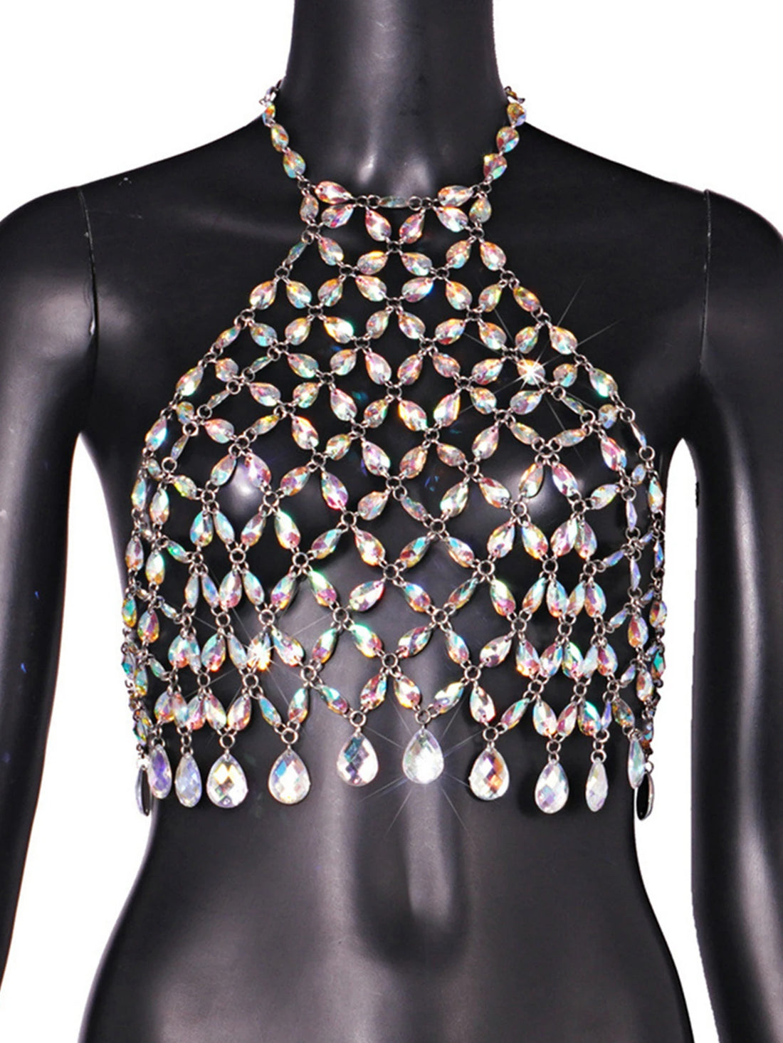 Hollow Out Rhinestone Top - Festigal