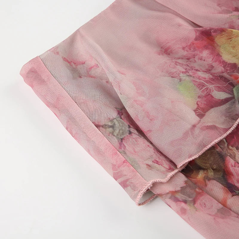 Floral Asymmetrical Shorts - Festigal