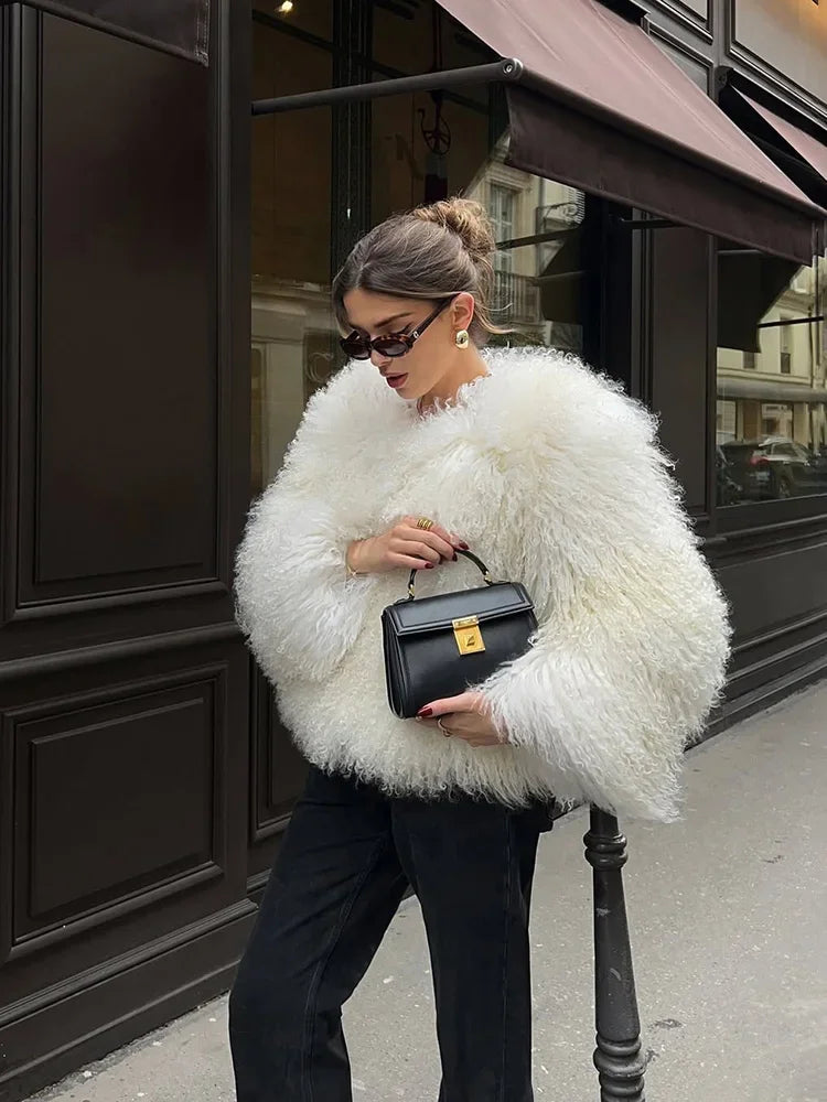 Shaggy Faux Fur Jacket - Festigal