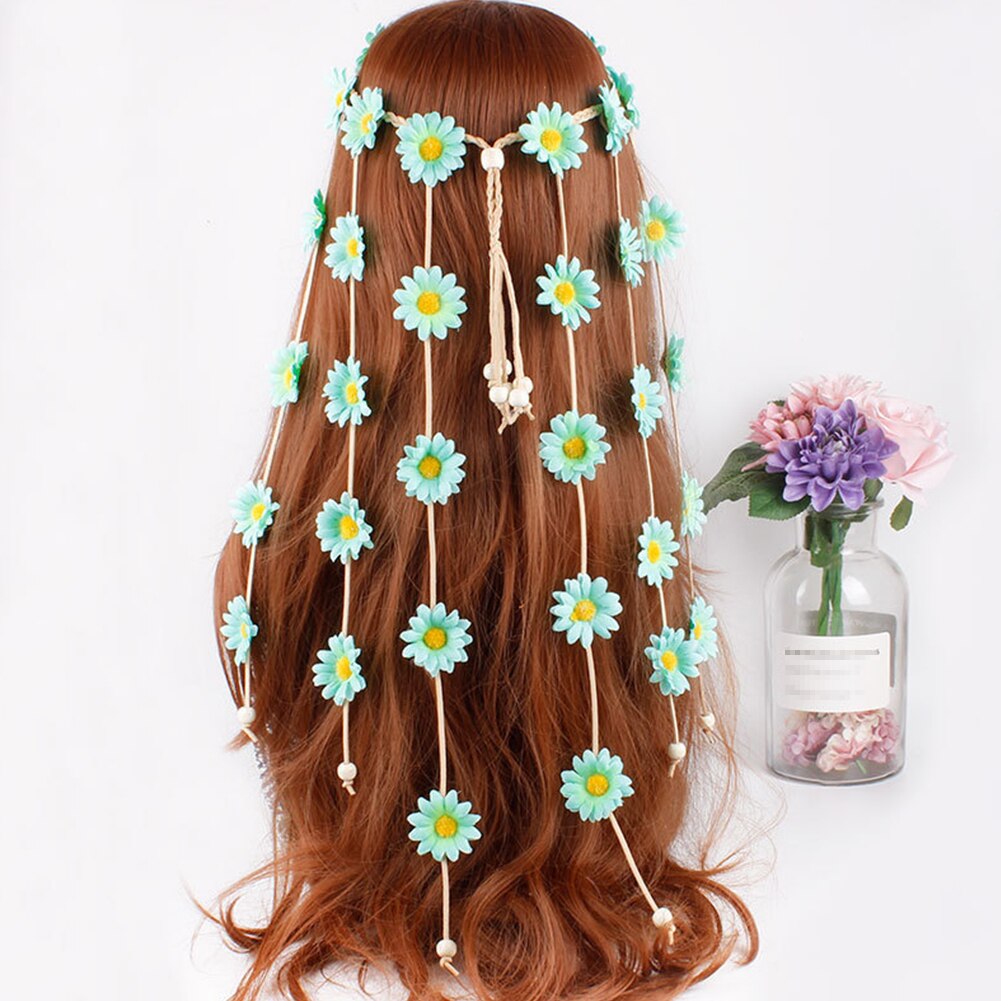 Daisy Flower Garland Festival Crown Tiara - Festigal