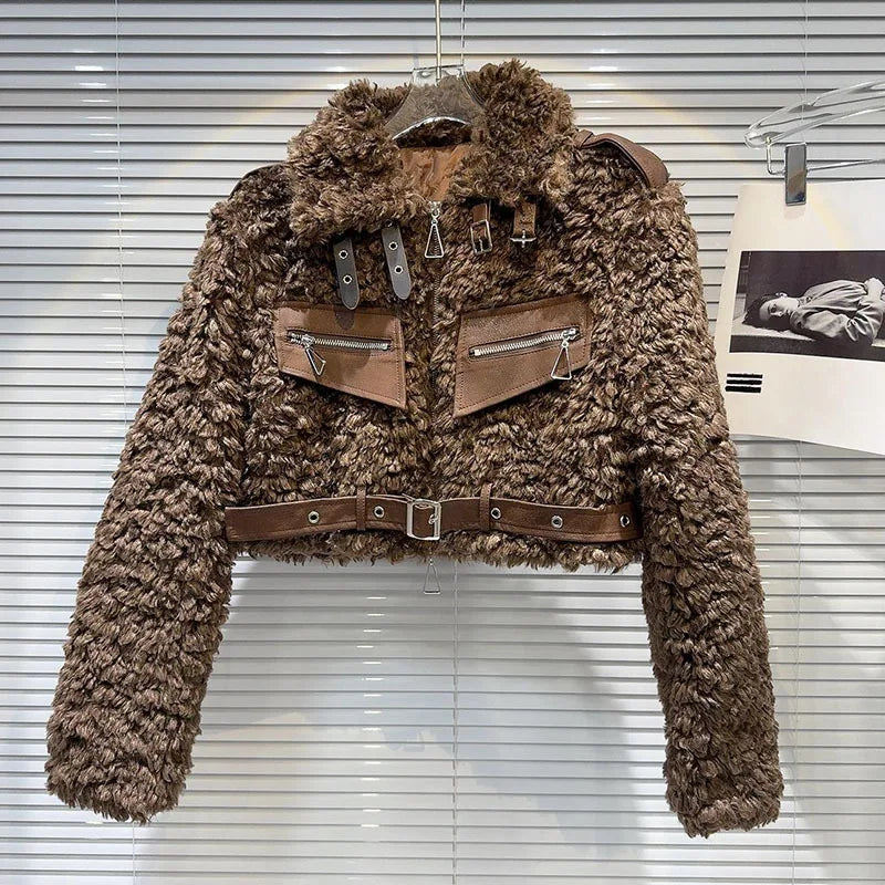 Faux Lambswool Cropped Jacket - Festigal