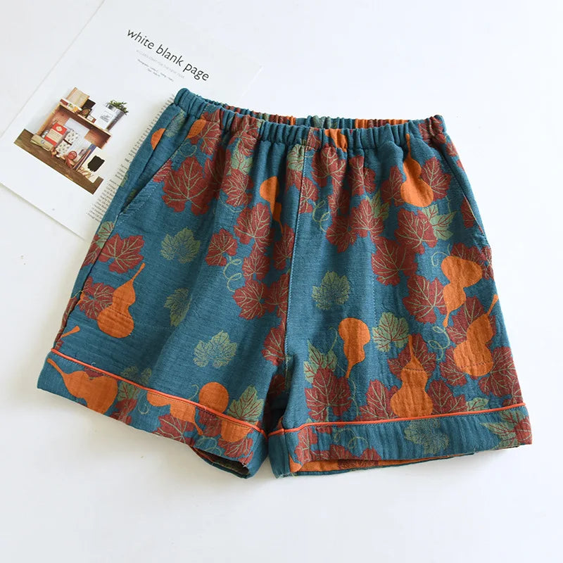 Vintage Style Cotton Woven Shorts - Festigal