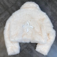 Faux Fur Cross Coat - Festigal