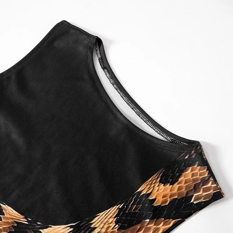 Snake Cut Out Maxi Dress - Festigal