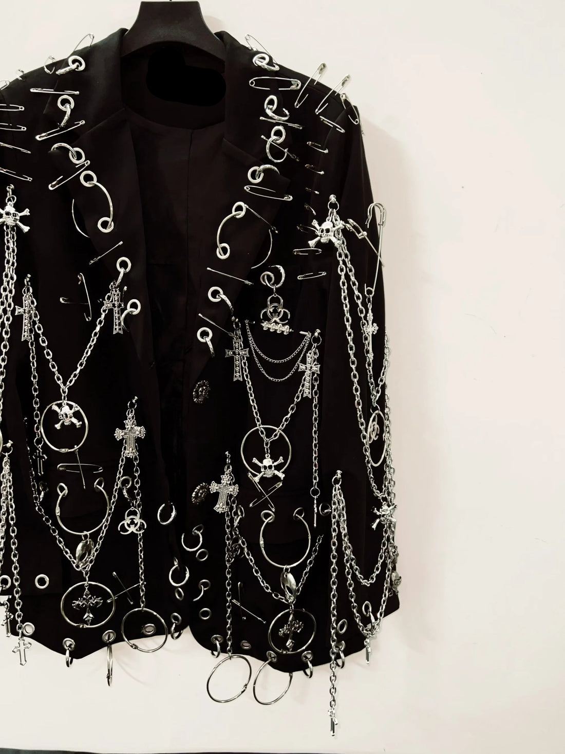 Embellished Metal Punk Blazer
