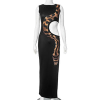 Snake Cut Out Maxi Dress