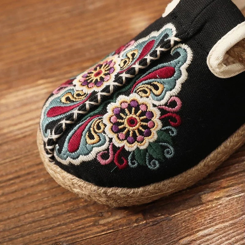 Embroidered Skull Espadrilles - Festigal