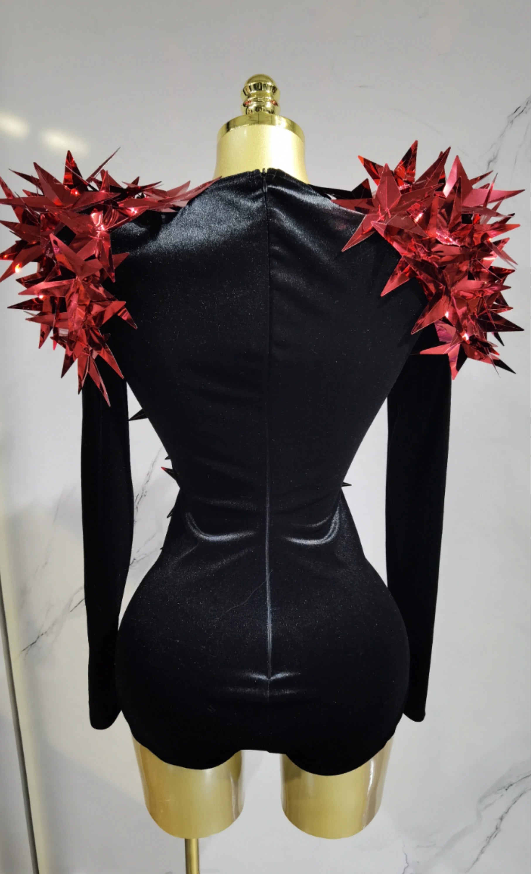 Heavily Embellished Star Bodysuit