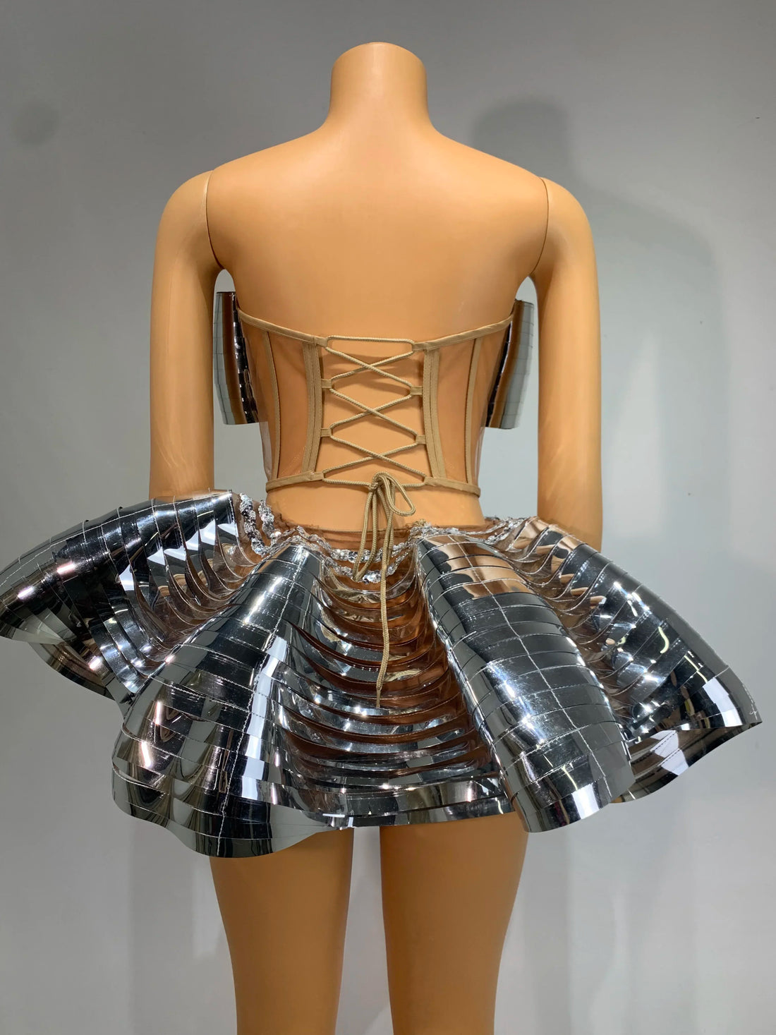 Futuristic Wave A-Line Dress