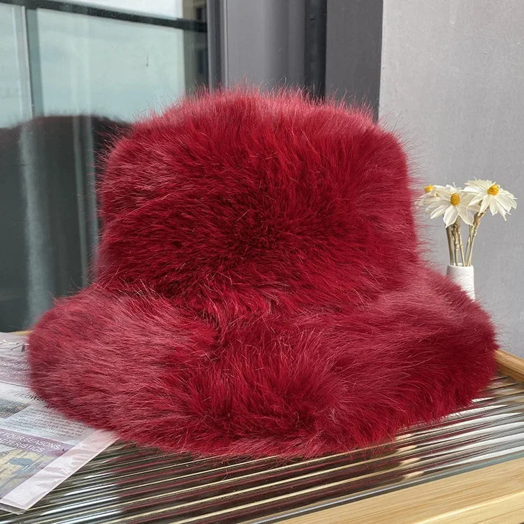 Faux Fur Bucket Hats - Festigal