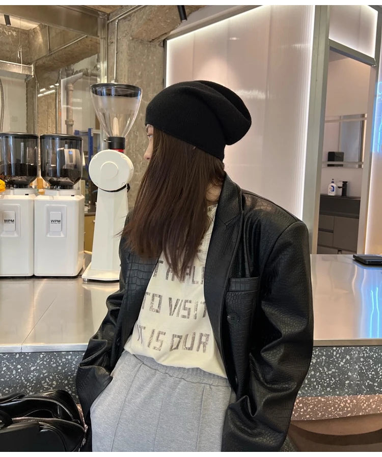 Crocodile Faux Leather Blazer - Festigal