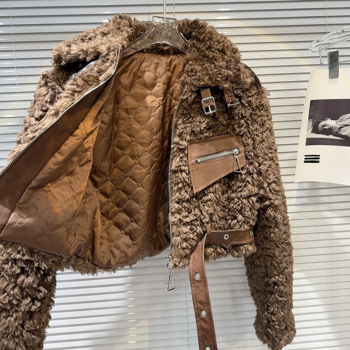 Faux Lambswool Cropped Jacket - Festigal