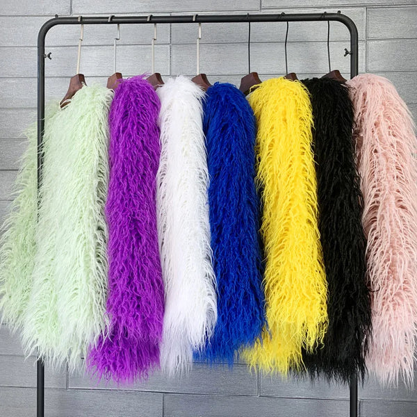 Faux Mongolian Fur Jacket - Festigal