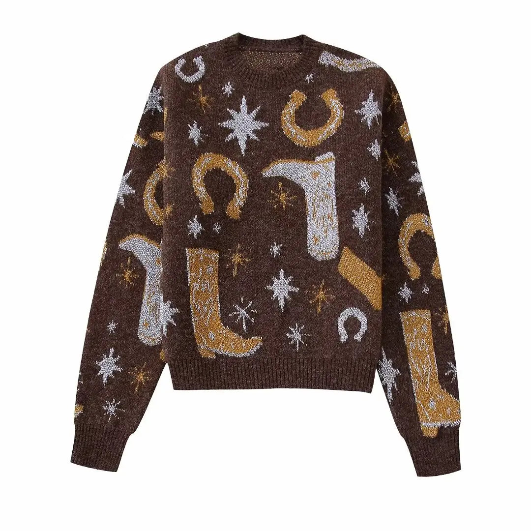Cowgirl Metallic Knit Jumper - Festigal