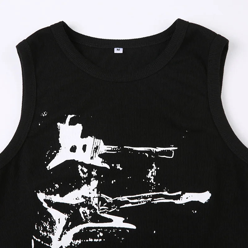 Guitar Print Tank Top - Festigal
