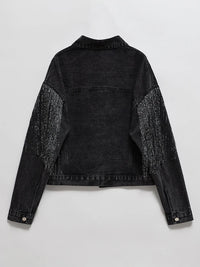 Denim Sparkly Tassel Jacket - Festigal
