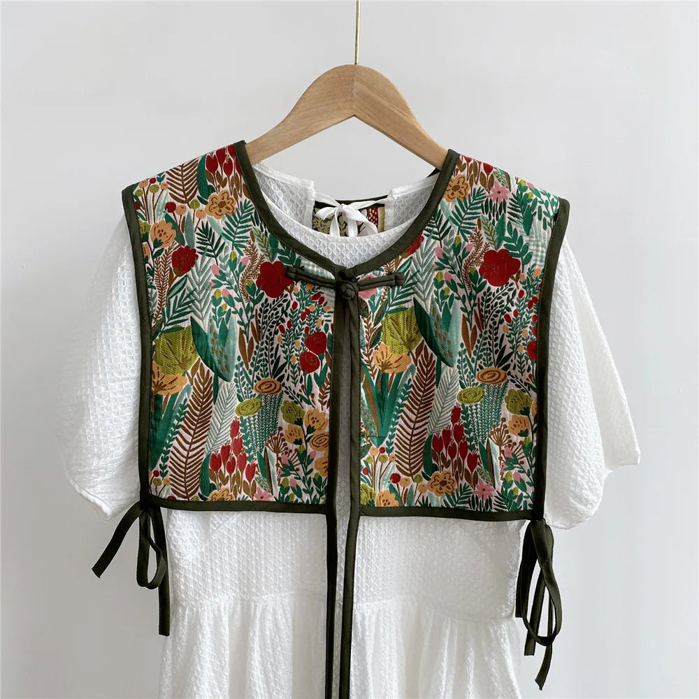 Embroidered Cropped Waistcoat - Boho Festival Layer