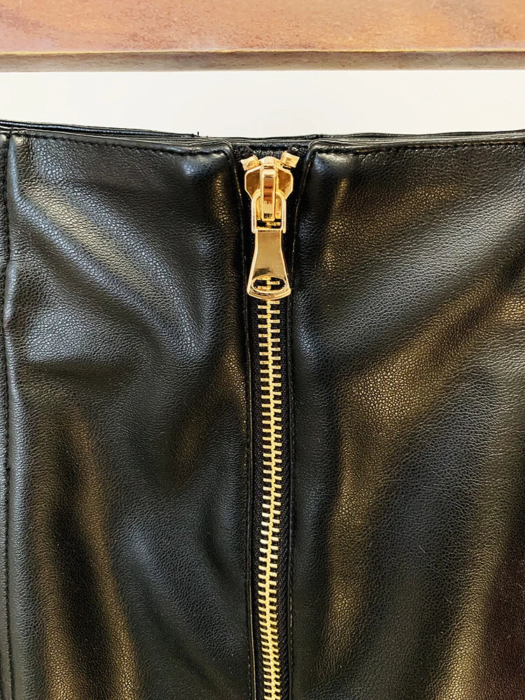 Faux Leather Lace-Up Mini Skirt - Festigal