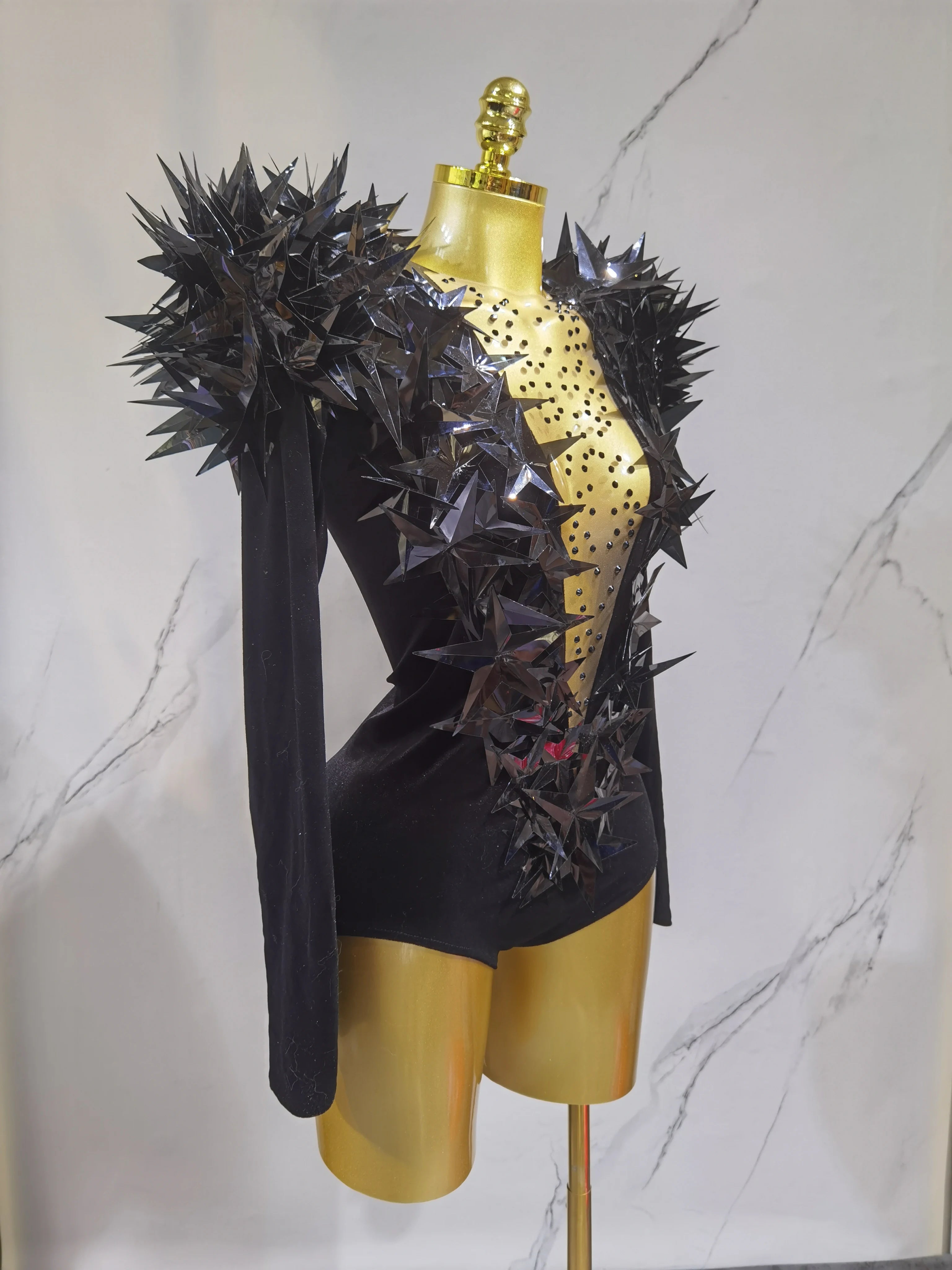 Heavily Embellished Star Bodysuit