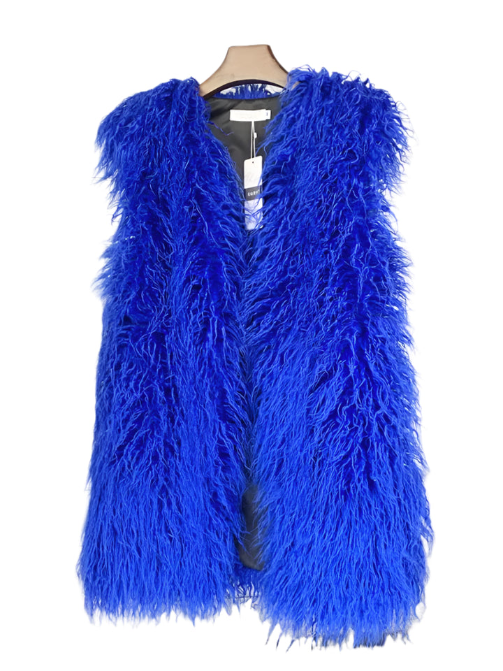 Faux Mongolian Fur Gilet - Festigal