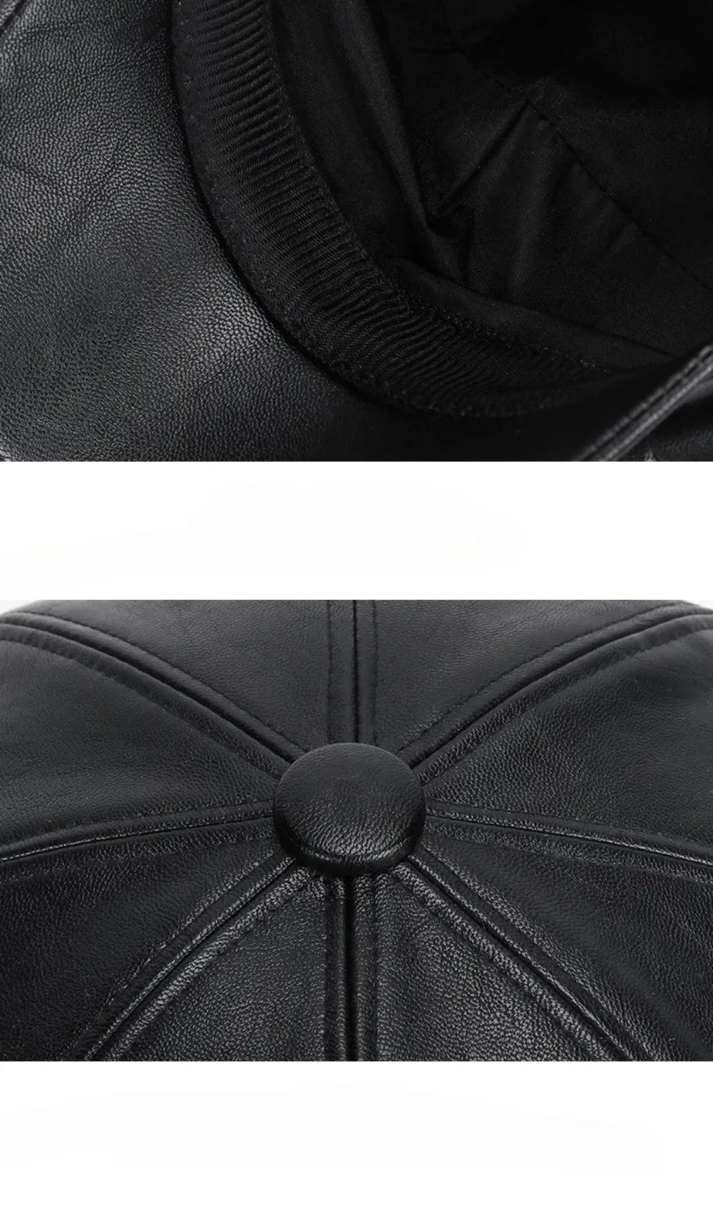 Faux Leather Adjustable Beret Cap - Festigal