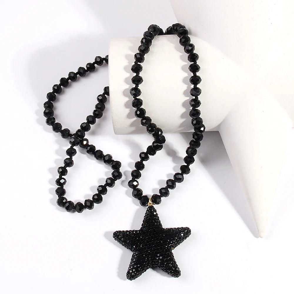 Crystal Star Beaded Necklace - Festigal