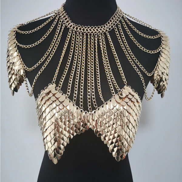 Mermaid Scale Chain Bra - Festigal
