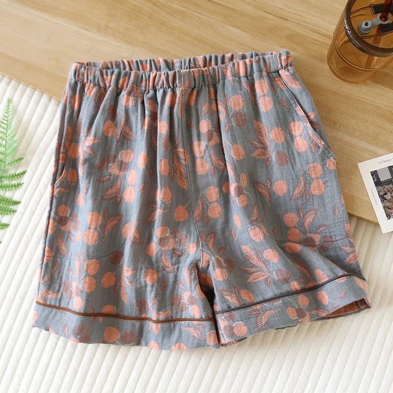 Vintage Style Cotton Woven Shorts - Festigal