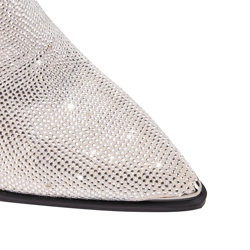 Pink Sequin Lightening Bolt Boots