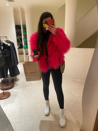 Shaggy Faux Fur Jacket Coat - Festigal