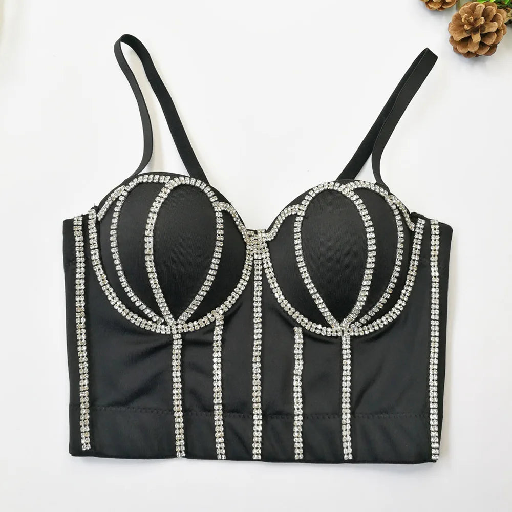 Diamante Embellished Corset Bustier - Festigal