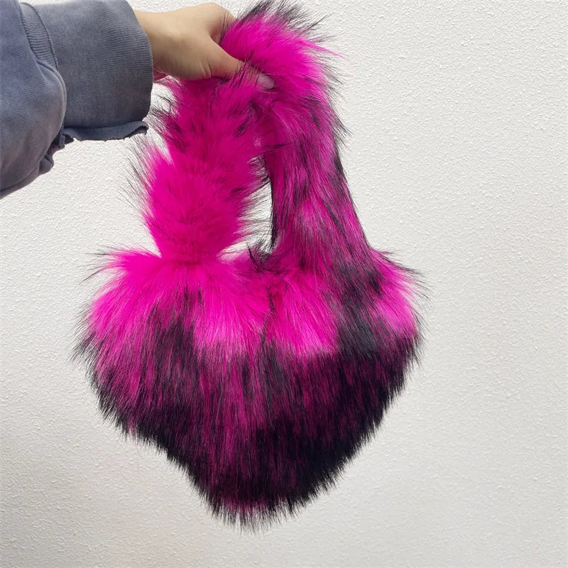 Faux Fox Heart Crossbody Bag - Festigal