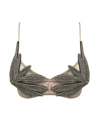 Leaf Rhinestone Bra - Festigal