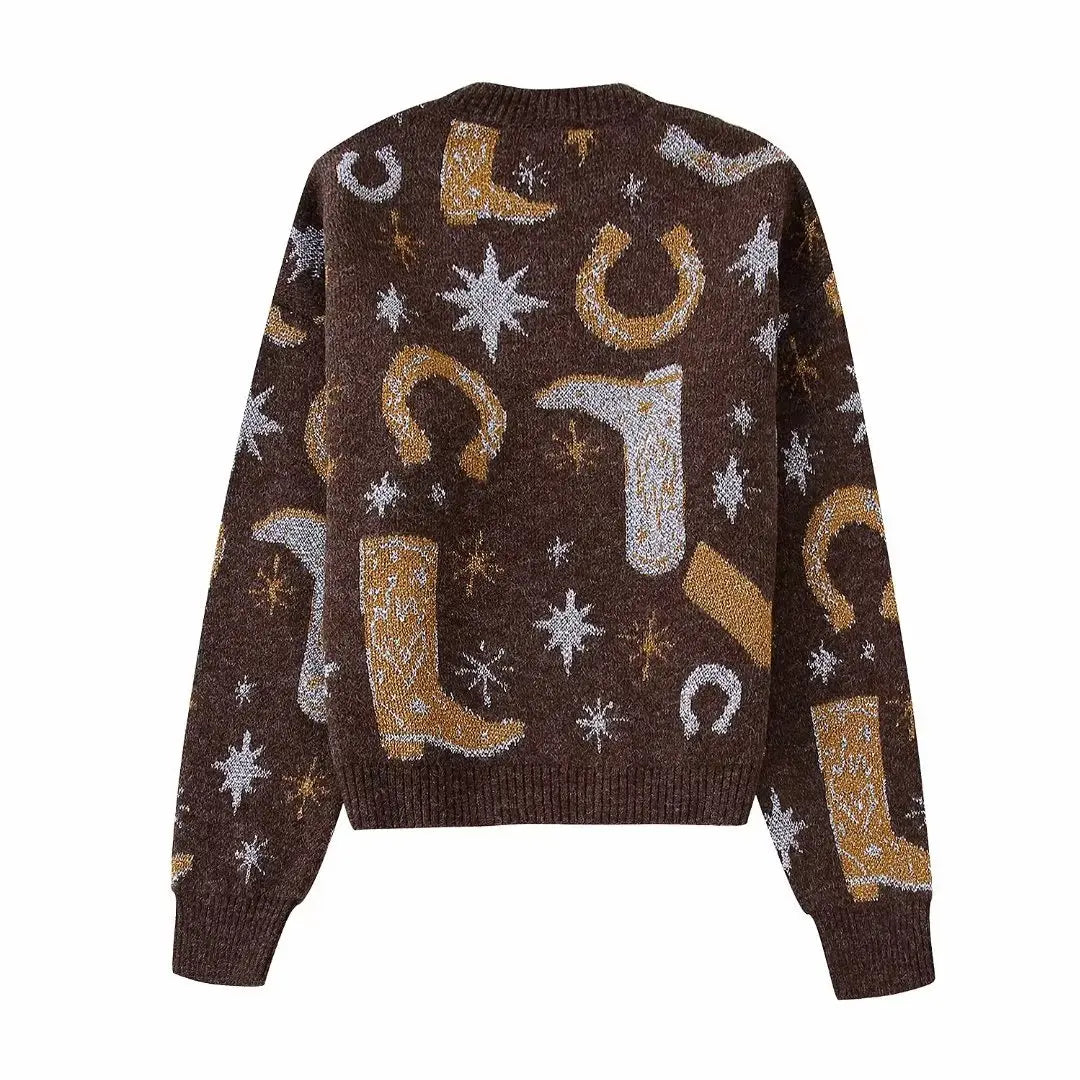Cowgirl Metallic Knit Jumper - Festigal
