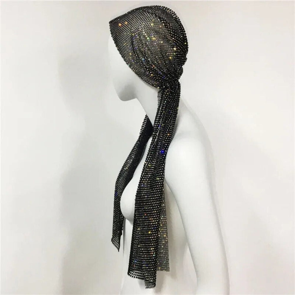 Rihanna Style Rhinestone Bandana - Festigal