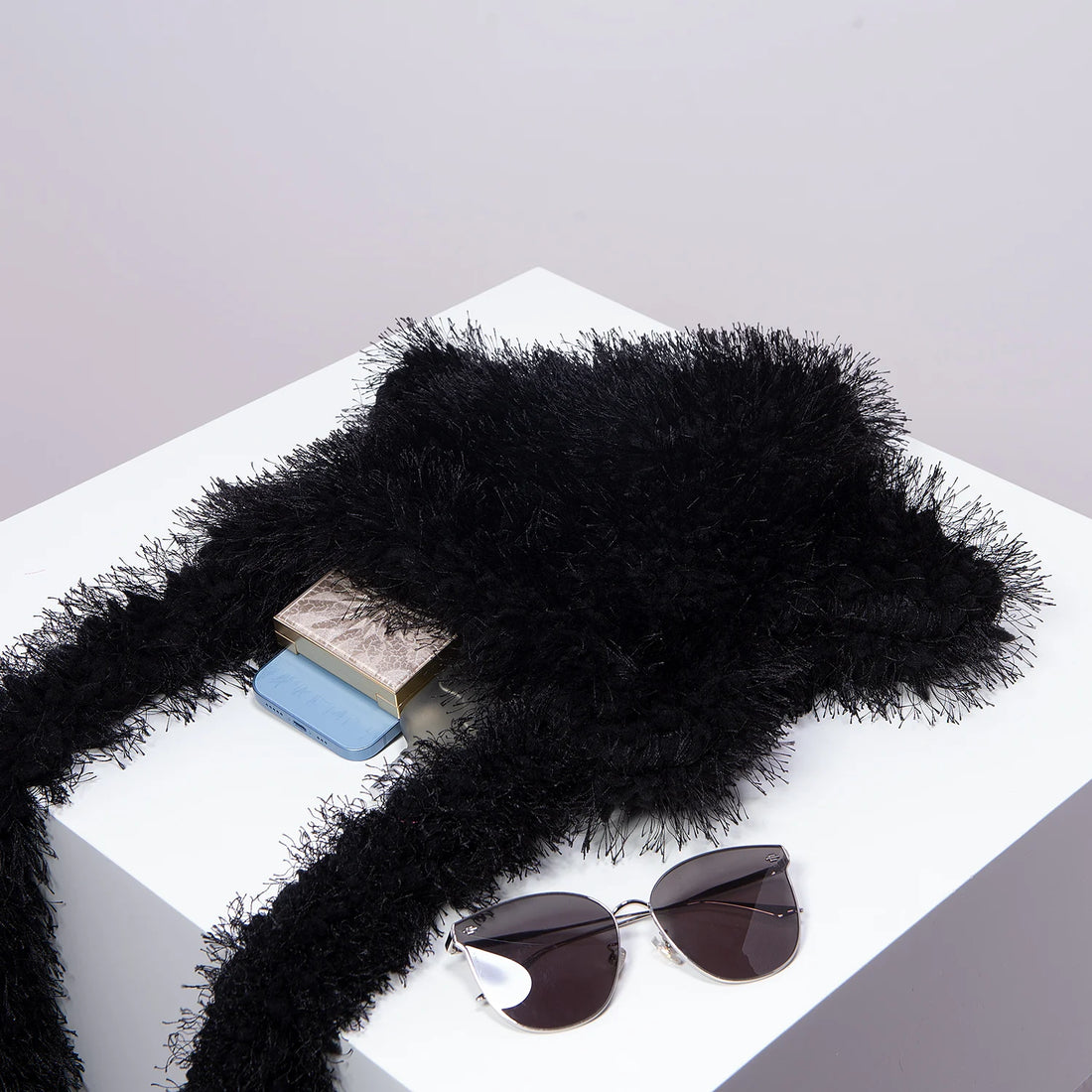 Faux Fur Star Crossbody Bag - Festigal