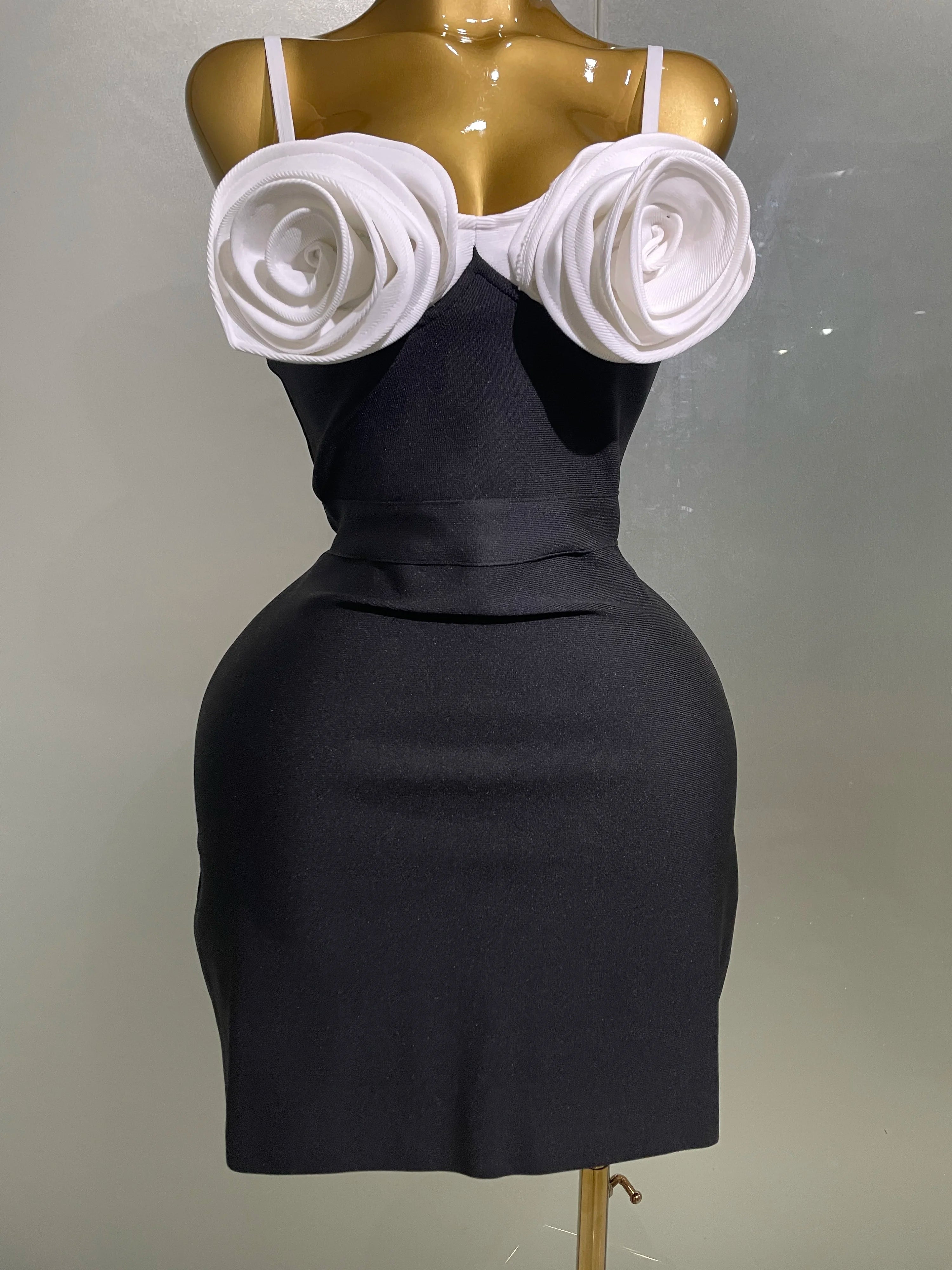 3D Flower Bandage Dress