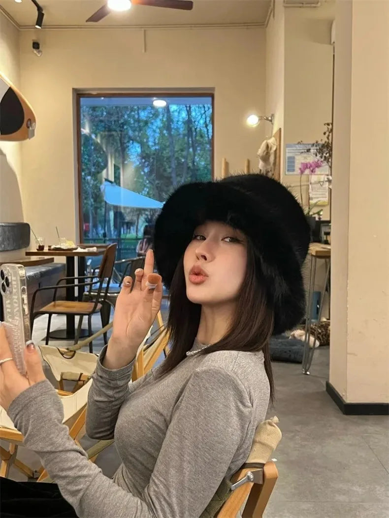 Faux Fur Bucket Hats - Festigal