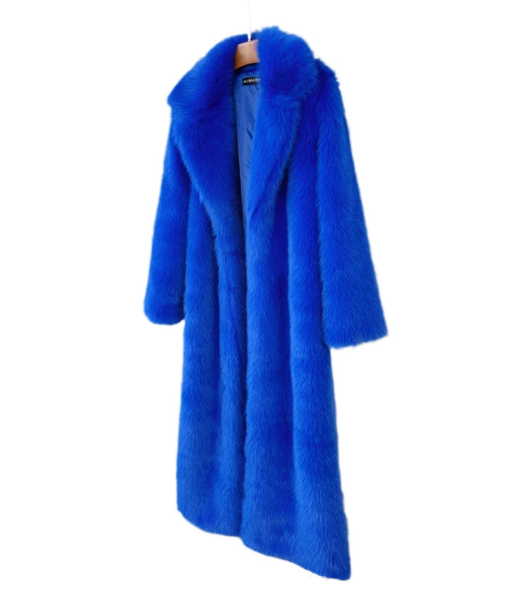 Faux Fur Long Coat - Festigal