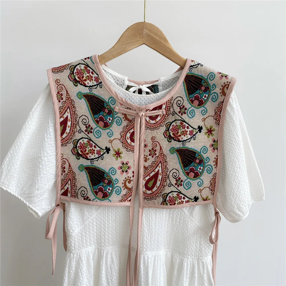 Embroidered Cropped Waistcoat - Boho Festival Layer