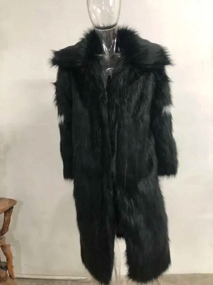Men's Faux Fur Skull & Crossbones Jacket