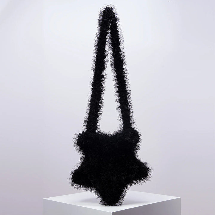 Faux Fur Star Crossbody Bag - Festigal
