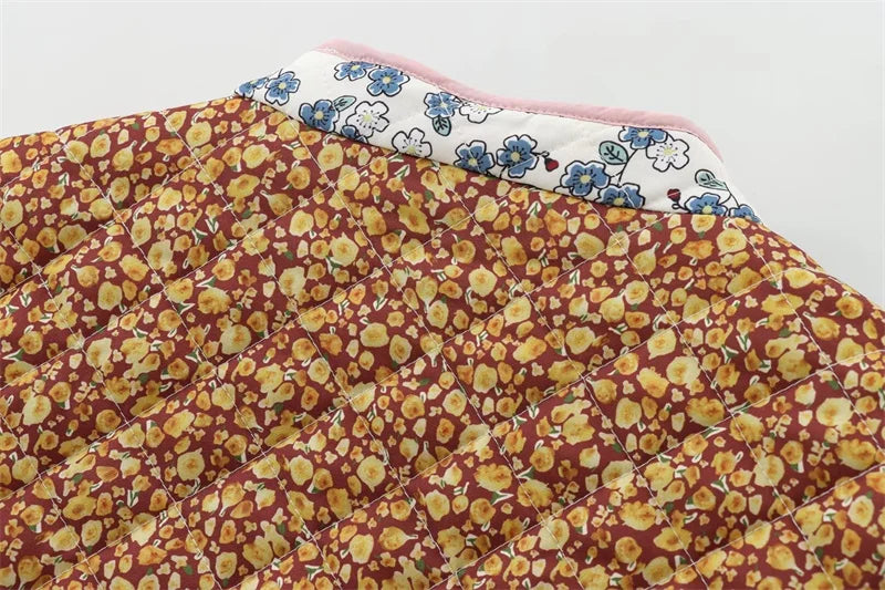 Floral Contrast Tapestry Jacket - Festigal